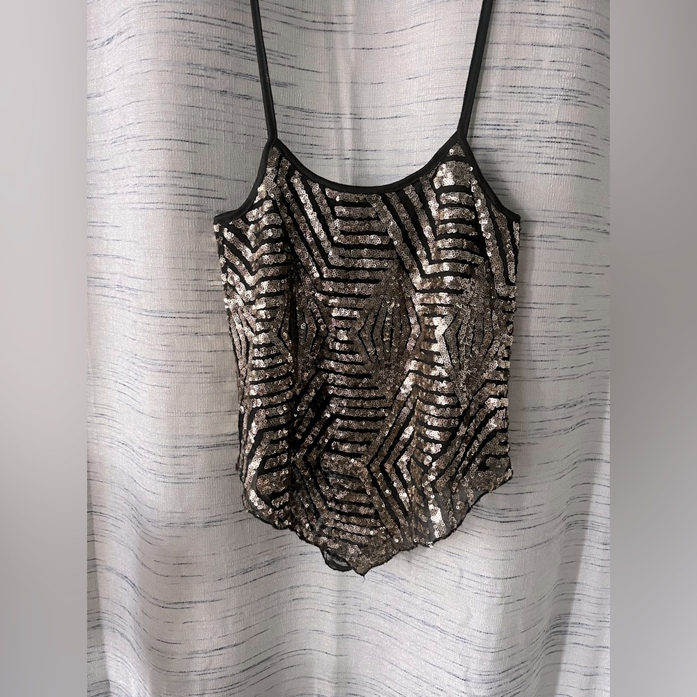 Sequined handkerchief tank